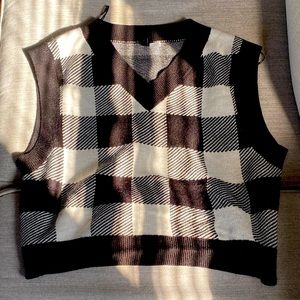 H&M - Plaid Sweater - Black and White